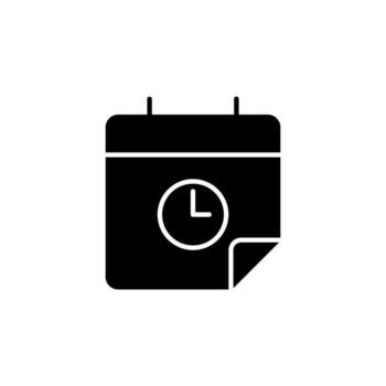 Time Limit Deadline Solid Icon Element vector