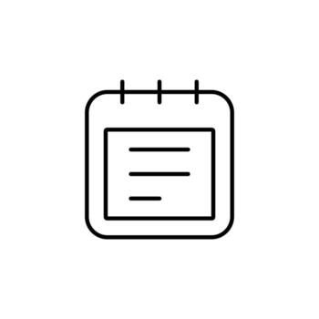 Timetable Schedule Line Icon for Interface vector