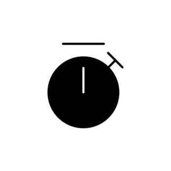 Circular Countdown Timer Solid Icon Design vector