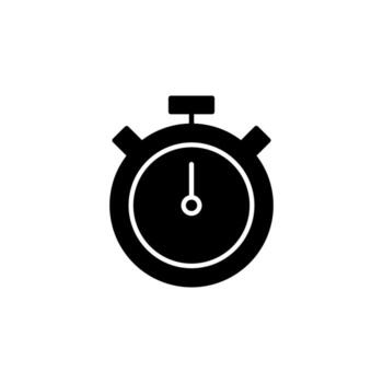Timer Solid Icon for Countdown Display vector