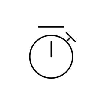Circular Countdown Timer Line Icon Design vector