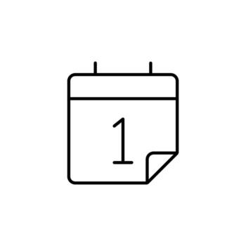 Selected Date Line Icon for UI Element vector