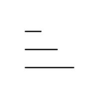 Sort Descending Line Icon for Data Table vector