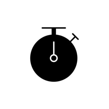 Stopwatch Style Timer Solid Icon Element vector
