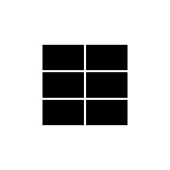 Flat Design Table Solid Icon for UI vector