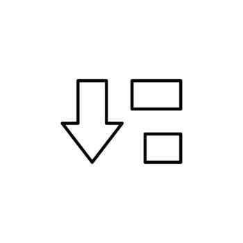 Arrow Down Sort Descending Line Icon vector
