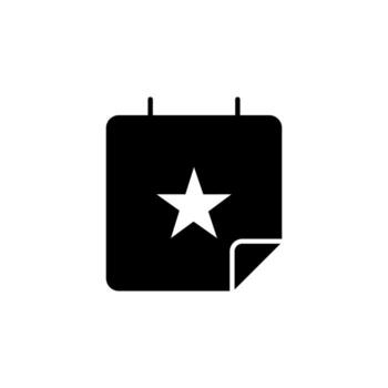 Highlighted Day Event Solid Icon Icon vector