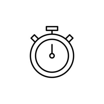 Timer Line Icon for Countdown Display vector
