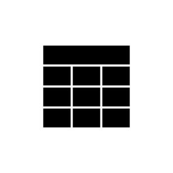 Spreadsheet Layout Table Solid Icon Design vector