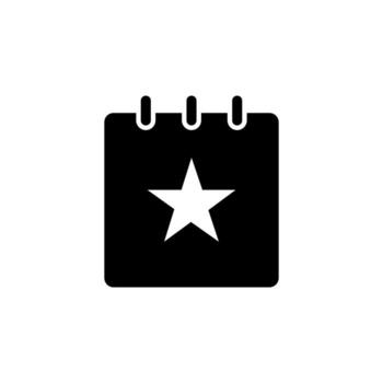 marcado fecha evento sólido icono diseño vector