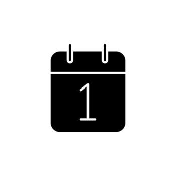 Selected Date Solid Icon for UI Element vector