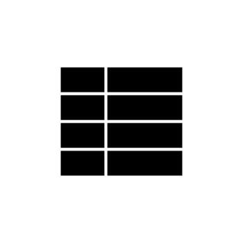 Table Solid Icon for Data Display vector