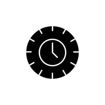 reloj sólido icono para hora monitor vector