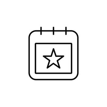 Minimal Outline Event Line Icon Element vector