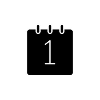 Date Solid Icon for Scheduling Display vector
