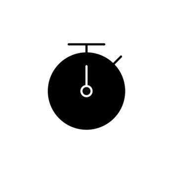 Flat Design Timer Solid Icon for Interface vector