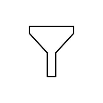 datos clasificación filtrar línea icono diseño vector