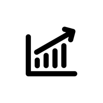 tablero analítica grafico sólido icono para interfaz vector