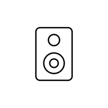 mínimo contorno altavoz línea icono elemento vector
