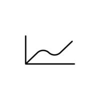Chart Line Line Icon for Dashboard Interface vector