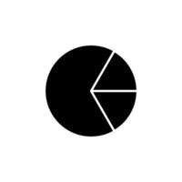 Flat Design Chart Pie Solid Icon Element vector