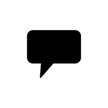 comentario sólido icono para usuario Interacción vector