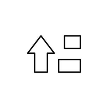 Arrow Up Sort Ascending Line Icon vector