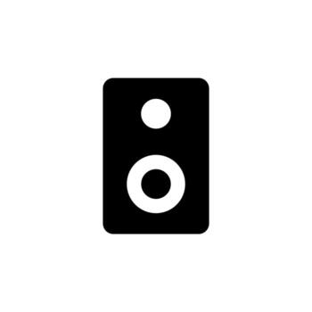 Flat Style Speaker Solid Icon Element vector