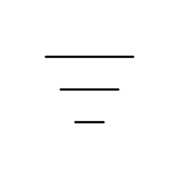 mínimo contorno filtrar línea icono para ui vector
