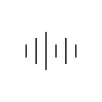 Voice Audio Line Icon for Recording vector
