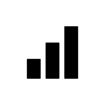 Chart Bar Solid Icon for Reporting Interface vector