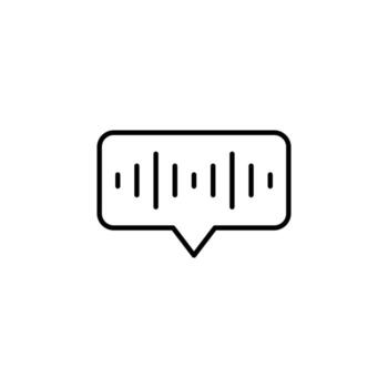 Voice Input Line Icon for Communication vector