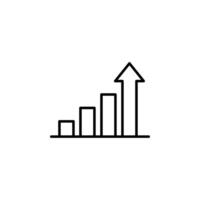 Financial Trend Graph Line Icon Element vector