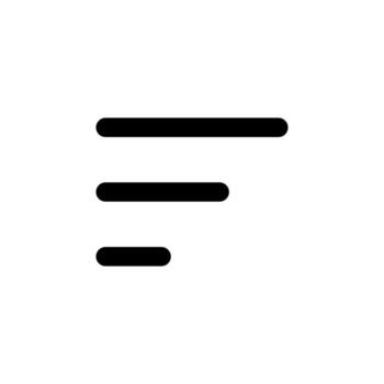 Flat Style Sort Ascending Solid Icon vector