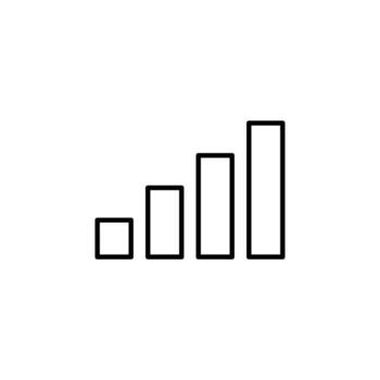 Chart Bar Line Icon for Data Visualization vector