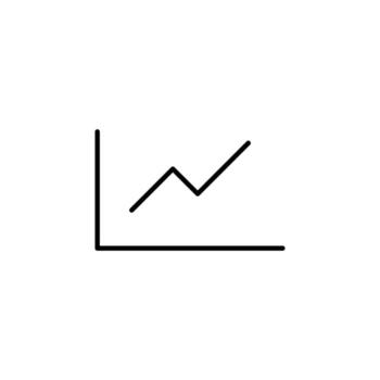 Chart Line Line Icon for Data Visualization vector