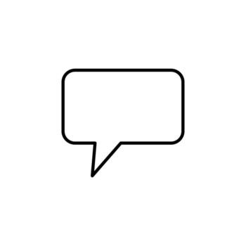 Message Box Comment Line Icon Element vector