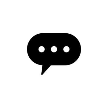 Text Message Chat Solid Icon Element vector