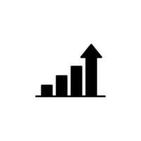 Graph Solid Icon for Data Presentation vector