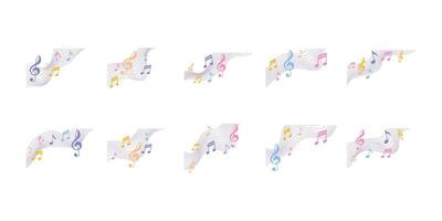 Music Notes Corner Illustration vector