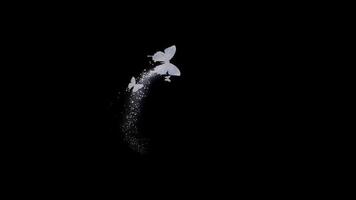 Dynamic Abstract Sparkling Light Particles Creating Magical Wave Effect on Black Background video