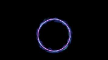 Glowing Purple Circular Light Effect with Abstract Wave Pattern Animation video
