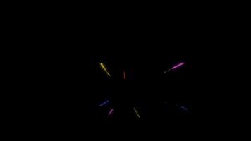 kleurrijk abstract licht animatie creëren dynamisch gloed en beweging Aan een donker achtergrond video