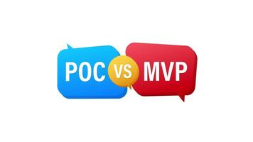 Proof of Concept vs Minimum Viable Product comparison on white and green screen video