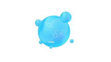 Miconazole molecule rotating on white and green screen background video