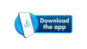 Download Button Animation with Smartphone on White and Green Screen video