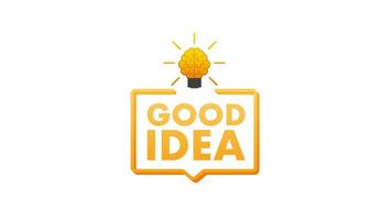 Good Idea Animated Logo with White and Green Screen Background video