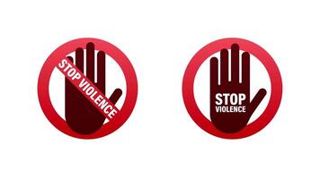 Stop Violence Symbol with Green Screen and White Background video