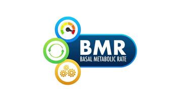 Basal Metabolic Rate - BMR - with Green Screen and White Background video