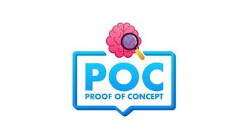 Proof of concept animated logo with brain and magnifying glass video